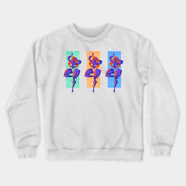 Passion Dance Trio Crewneck Sweatshirt by Tosik-Art